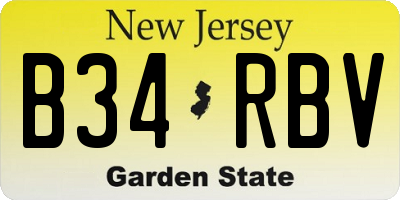 NJ license plate B34RBV