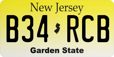 NJ license plate B34RCB