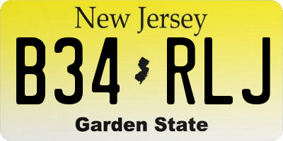 NJ license plate B34RLJ
