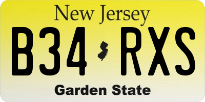 NJ license plate B34RXS