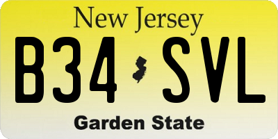 NJ license plate B34SVL