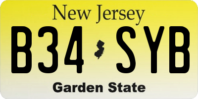 NJ license plate B34SYB