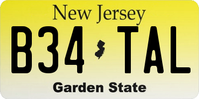 NJ license plate B34TAL