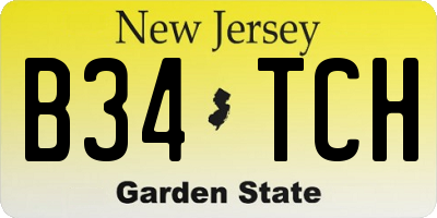 NJ license plate B34TCH