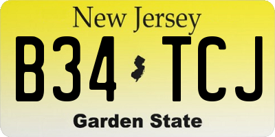 NJ license plate B34TCJ