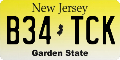 NJ license plate B34TCK