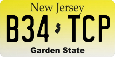 NJ license plate B34TCP