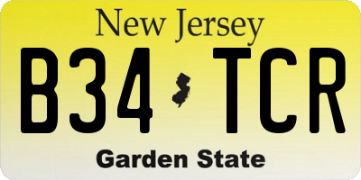 NJ license plate B34TCR