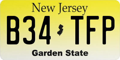 NJ license plate B34TFP