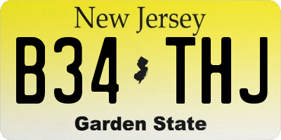 NJ license plate B34THJ