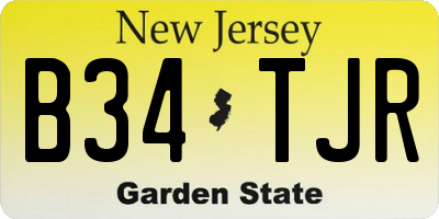 NJ license plate B34TJR