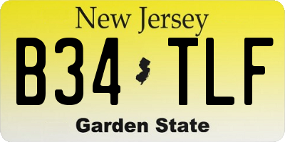 NJ license plate B34TLF