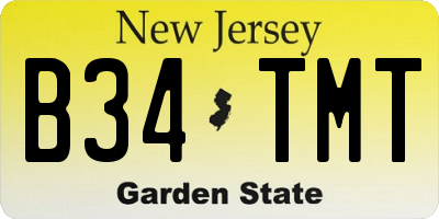 NJ license plate B34TMT
