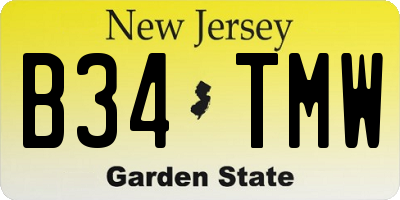 NJ license plate B34TMW