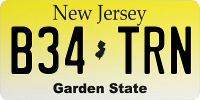 NJ license plate B34TRN