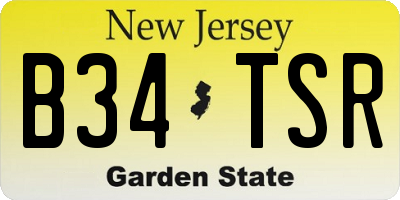 NJ license plate B34TSR