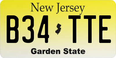 NJ license plate B34TTE