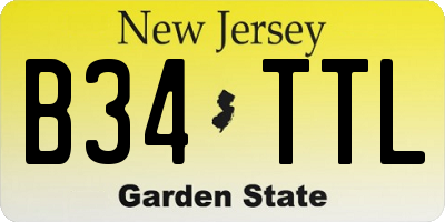 NJ license plate B34TTL