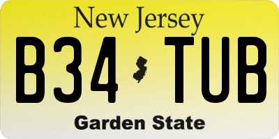 NJ license plate B34TUB