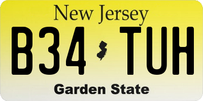 NJ license plate B34TUH