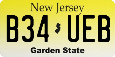 NJ license plate B34UEB