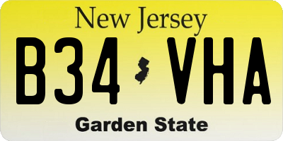 NJ license plate B34VHA