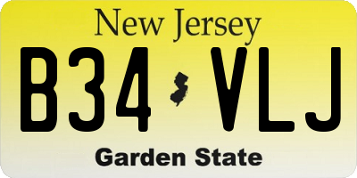 NJ license plate B34VLJ