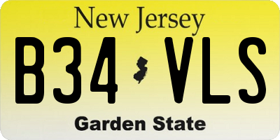 NJ license plate B34VLS