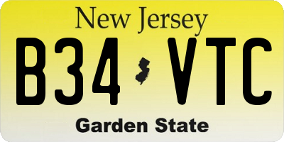 NJ license plate B34VTC