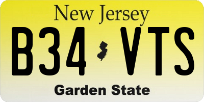NJ license plate B34VTS