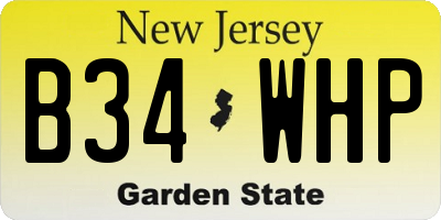 NJ license plate B34WHP