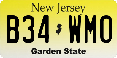 NJ license plate B34WMO