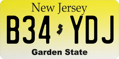 NJ license plate B34YDJ