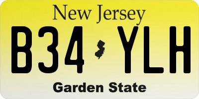 NJ license plate B34YLH