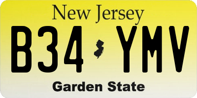 NJ license plate B34YMV