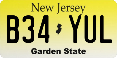 NJ license plate B34YUL
