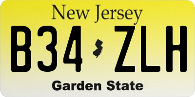 NJ license plate B34ZLH
