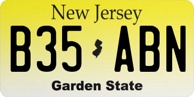 NJ license plate B35ABN