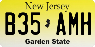 NJ license plate B35AMH