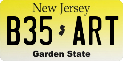 NJ license plate B35ART