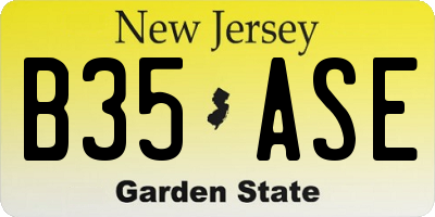 NJ license plate B35ASE
