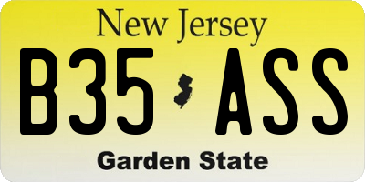 NJ license plate B35ASS