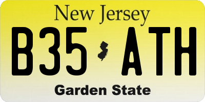 NJ license plate B35ATH