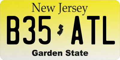 NJ license plate B35ATL