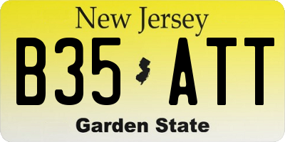 NJ license plate B35ATT