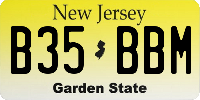 NJ license plate B35BBM