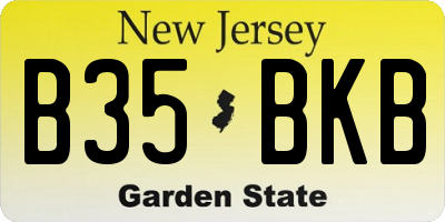 NJ license plate B35BKB
