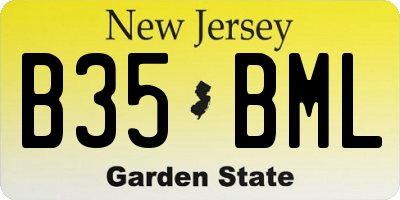 NJ license plate B35BML