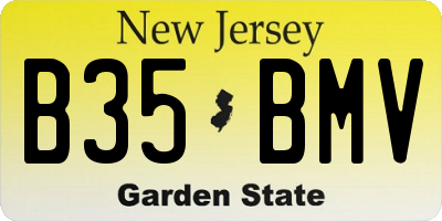 NJ license plate B35BMV