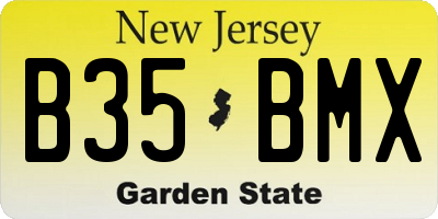 NJ license plate B35BMX